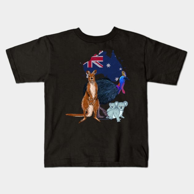 Save Australia's Animals Kids T-Shirt by AlexandraHallPinner